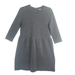 NWT Loft Textured Button Back Swing Dress B&W Sz S Petite Office Career Wear